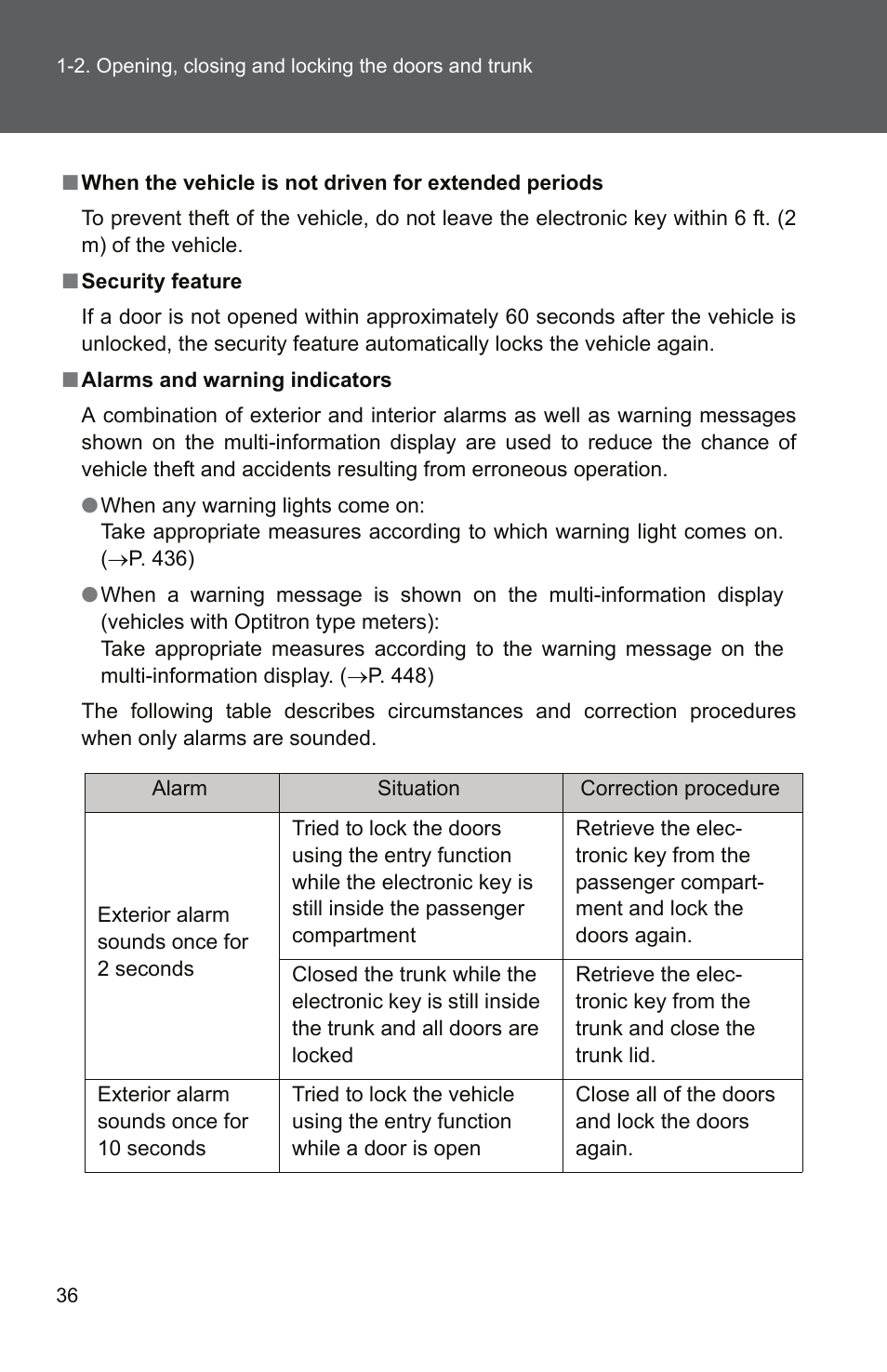 TOYOTA 2011 Camry User Manual | Page 64 / 573