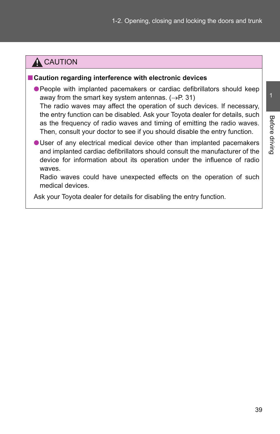 TOYOTA 2011 Camry User Manual | Page 67 / 573