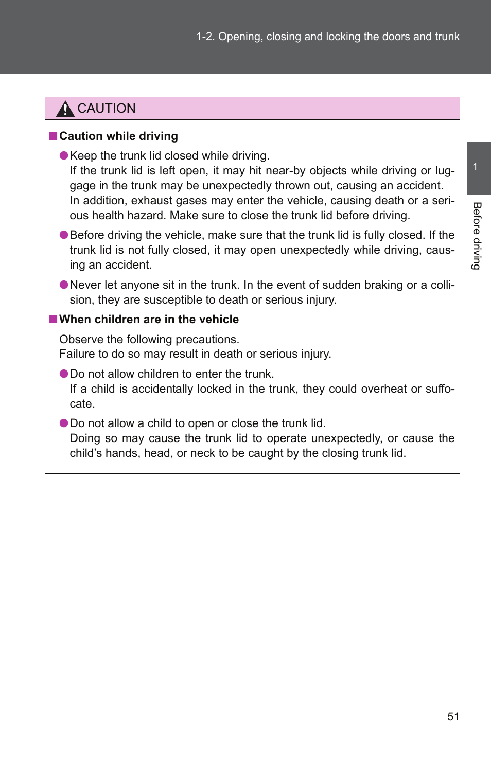 TOYOTA 2011 Camry User Manual | Page 79 / 573