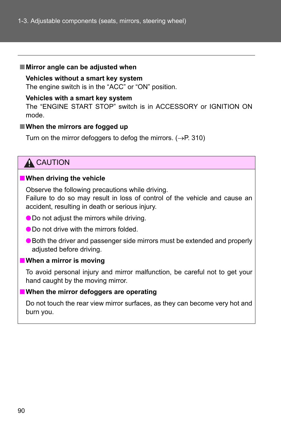 TOYOTA 2011 4Runner User Manual | Page 115 / 697