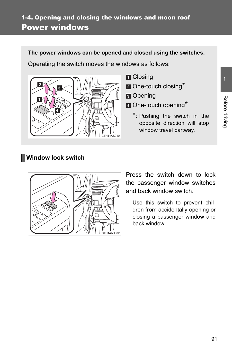 Sec_01-04, Power windows | TOYOTA 2011 4Runner User Manual | Page 116 / 697