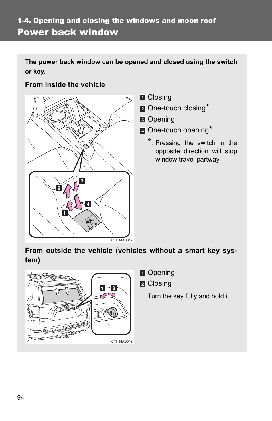 Power back window | TOYOTA 2011 4Runner User Manual | Page 119 / 697