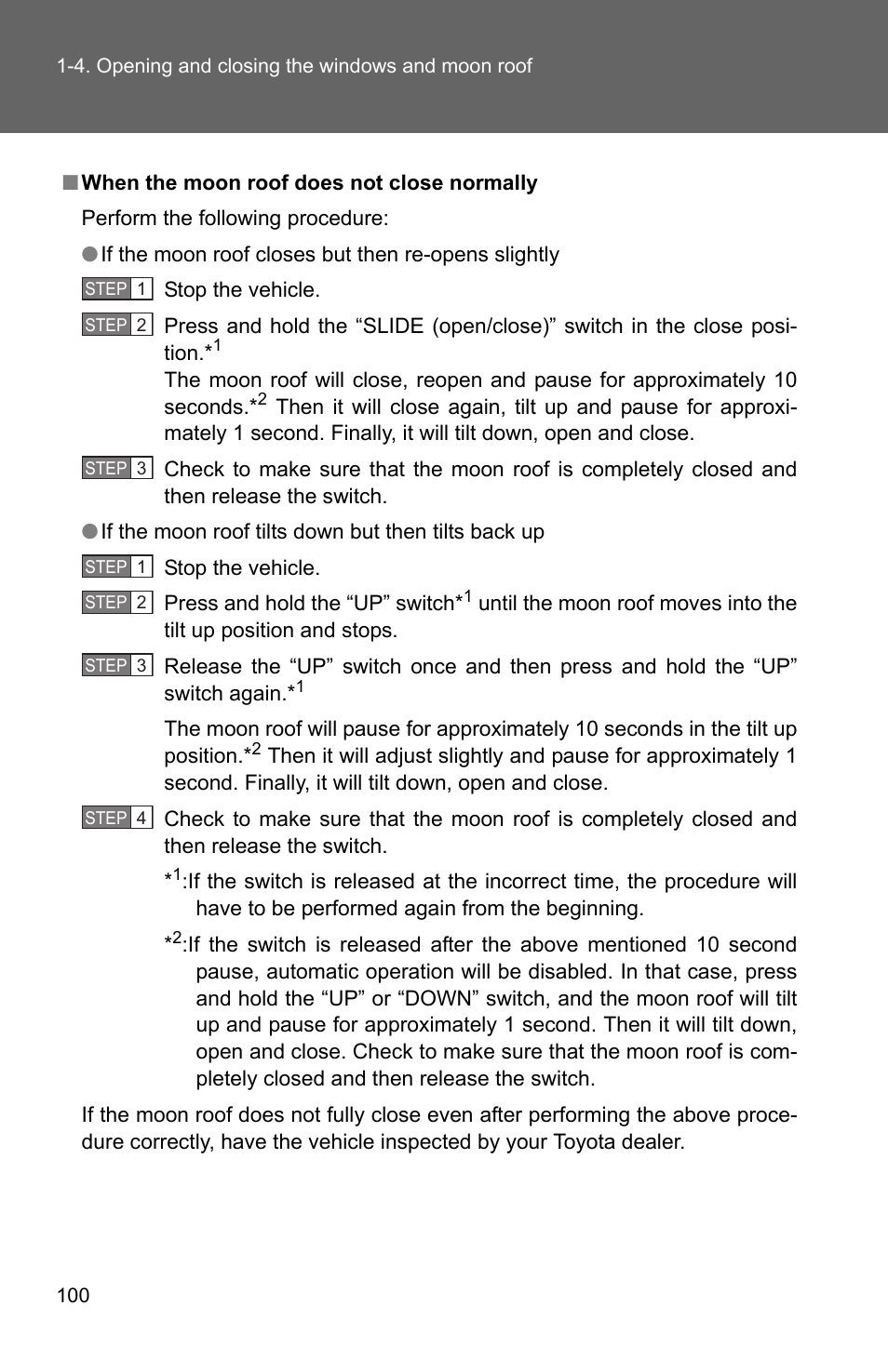 TOYOTA 2011 4Runner User Manual | Page 125 / 697