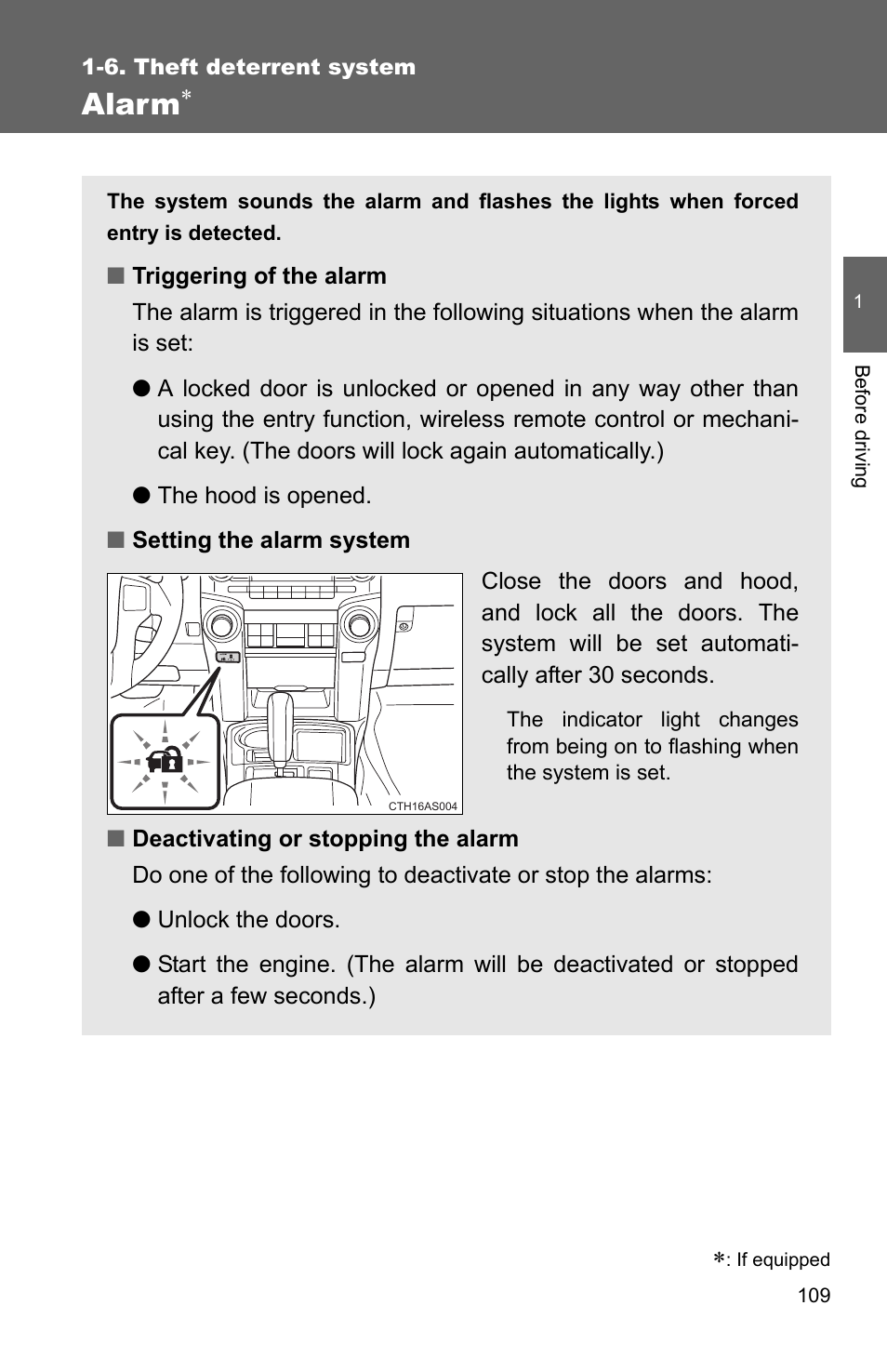 Alarm | TOYOTA 2011 4Runner User Manual | Page 134 / 697