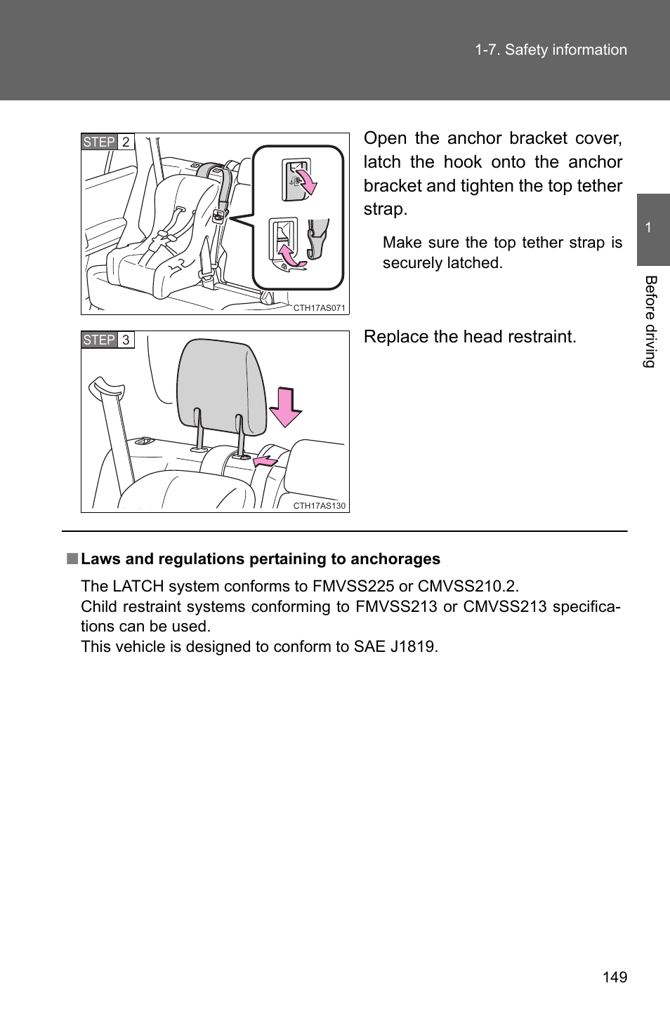 Replace the head restraint | TOYOTA 2011 4Runner User Manual | Page 174 / 697