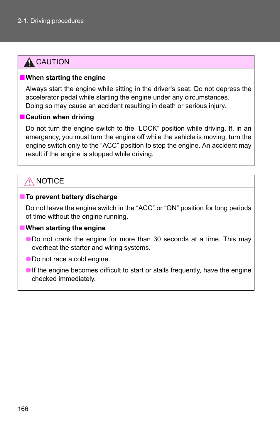 TOYOTA 2011 4Runner User Manual | Page 190 / 697