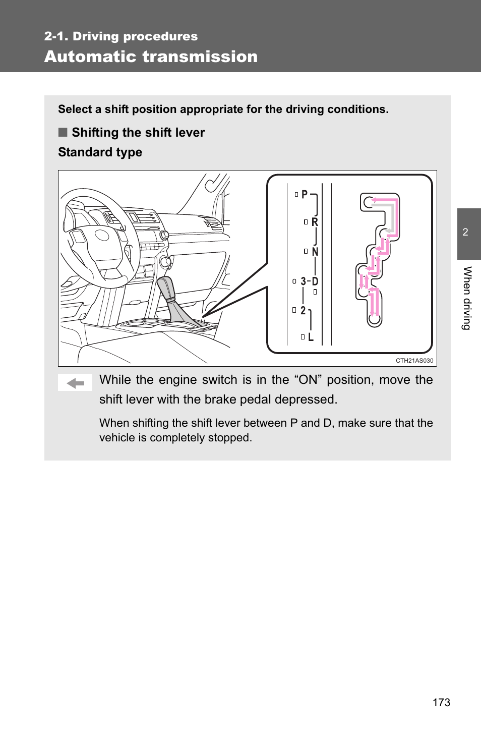 P. 173), Automatic transmission | TOYOTA 2011 4Runner User Manual | Page 197 / 697