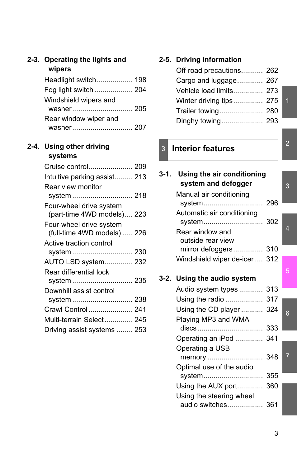Interior features | TOYOTA 2011 4Runner User Manual | Page 2 / 697