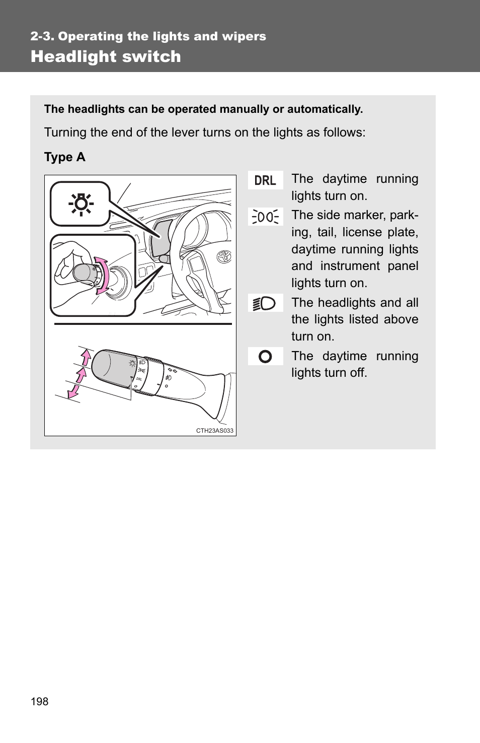 Sec_02-03, Headlight switch | TOYOTA 2011 4Runner User Manual | Page 222 / 697