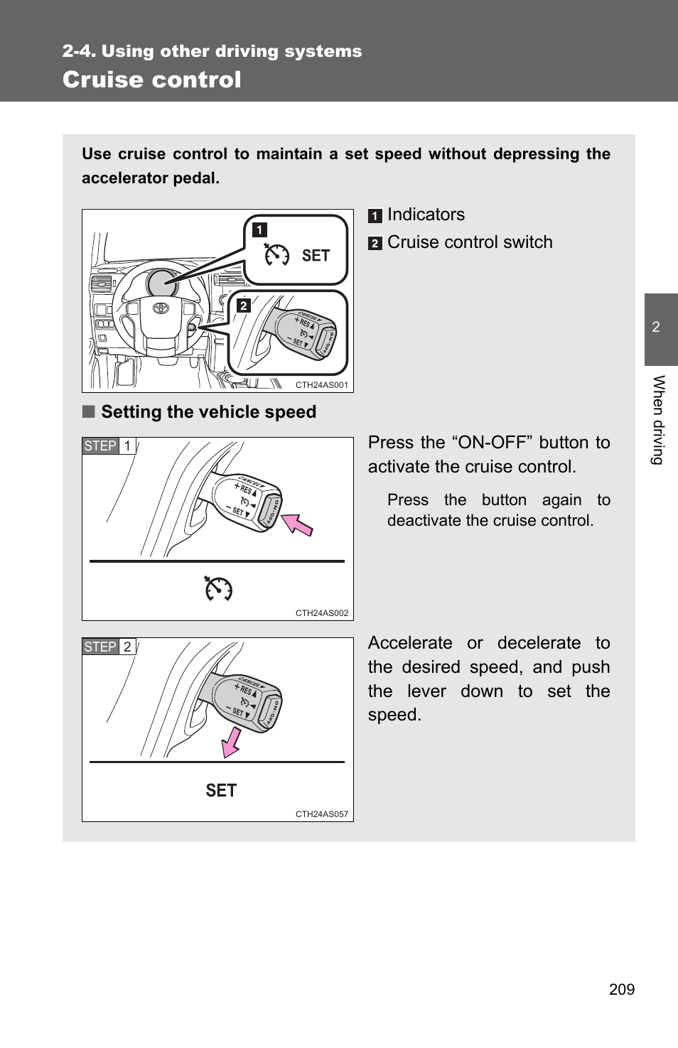 Sec_02-04, Cruise control | TOYOTA 2011 4Runner User Manual | Page 233 / 697