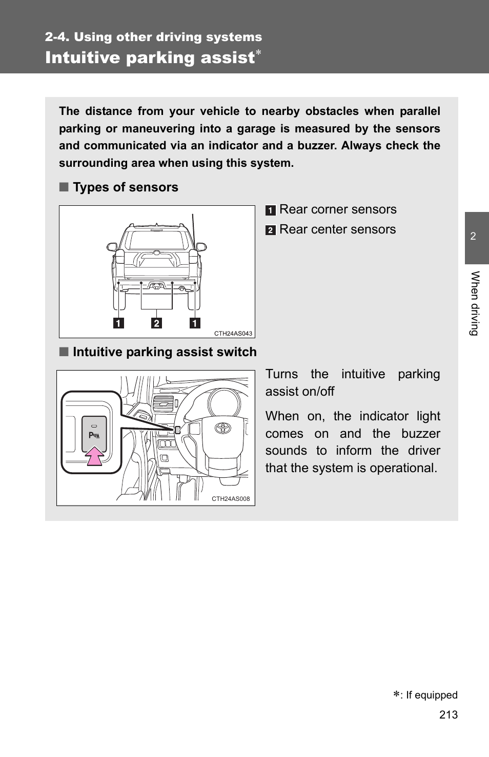 Intuitive parking assist | TOYOTA 2011 4Runner User Manual | Page 237 / 697