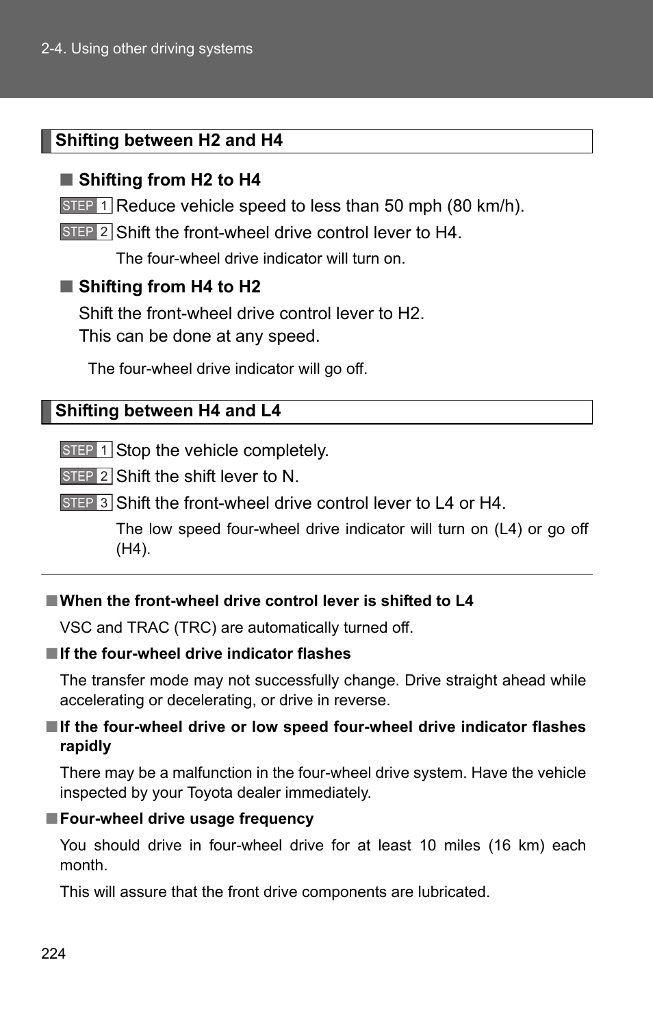 TOYOTA 2011 4Runner User Manual | Page 248 / 697