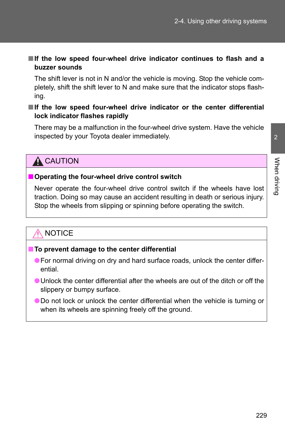 TOYOTA 2011 4Runner User Manual | Page 253 / 697