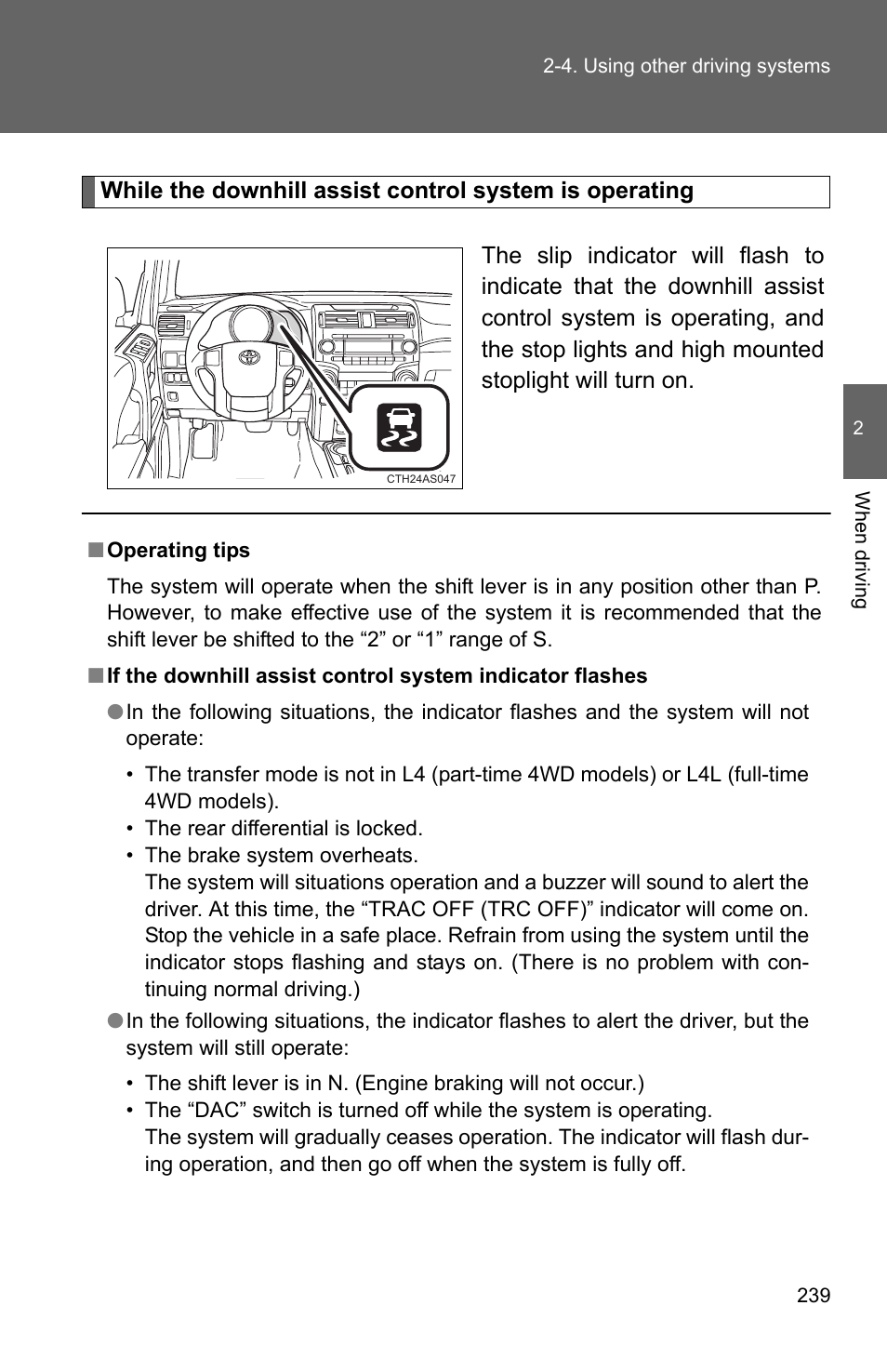 TOYOTA 2011 4Runner User Manual | Page 263 / 697