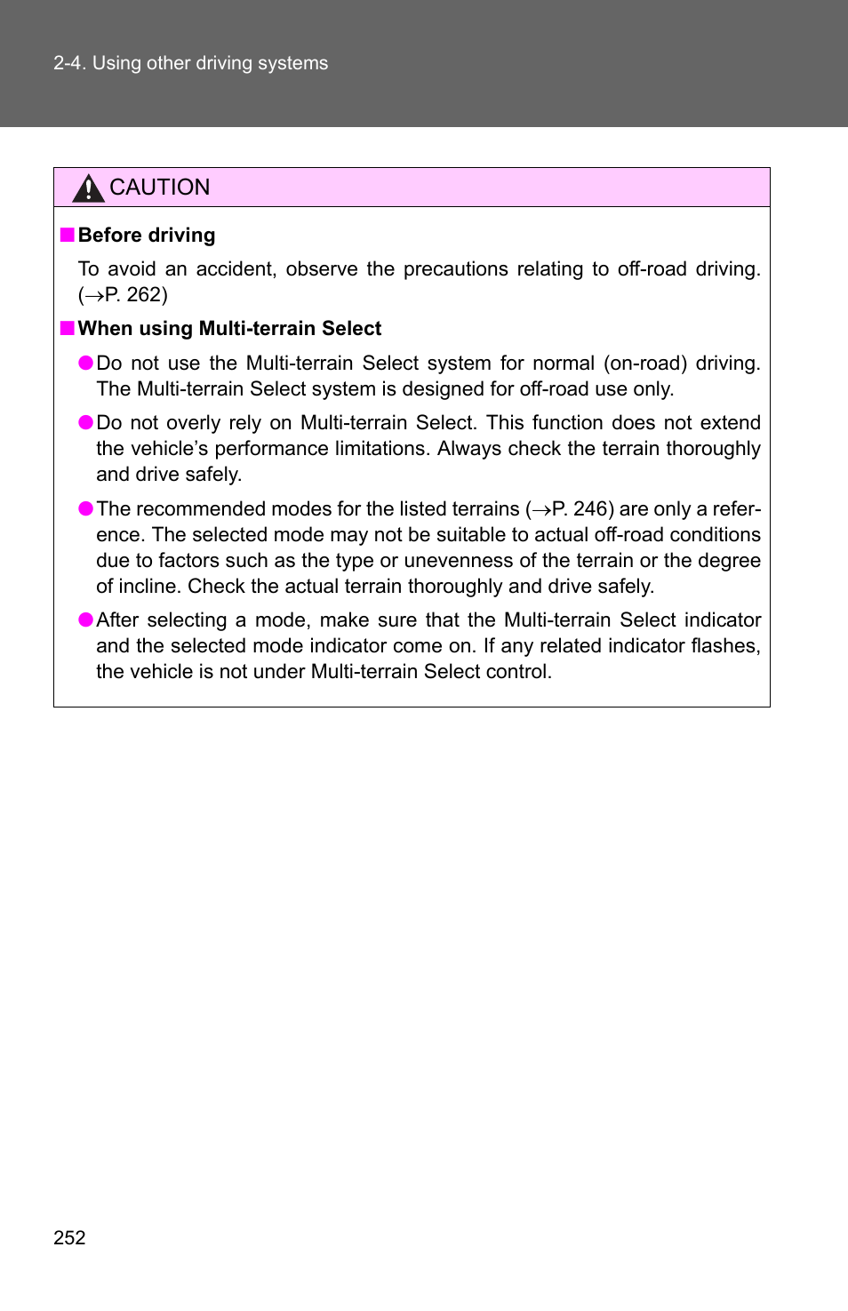 TOYOTA 2011 4Runner User Manual | Page 276 / 697