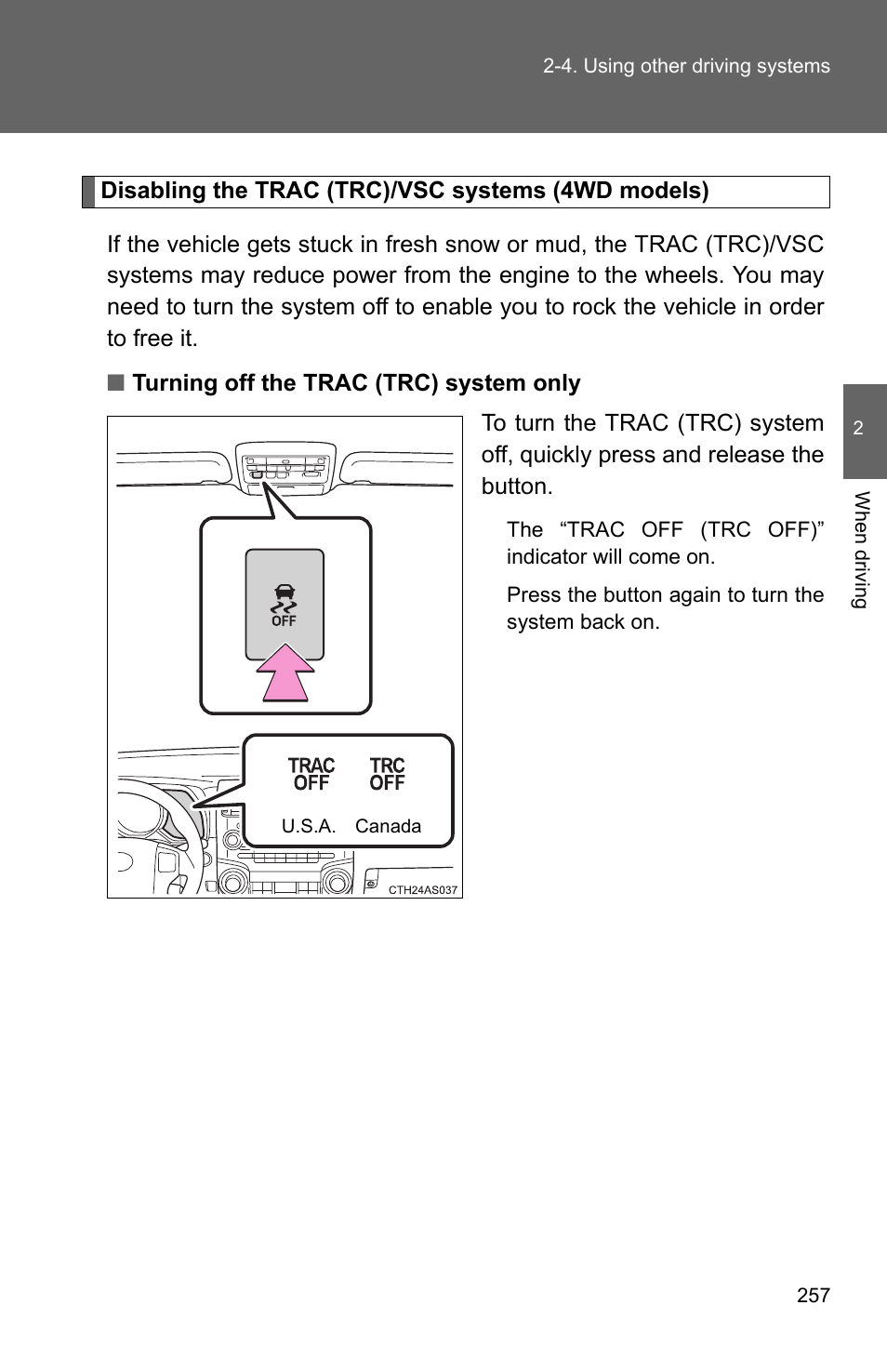 TOYOTA 2011 4Runner User Manual | Page 281 / 697