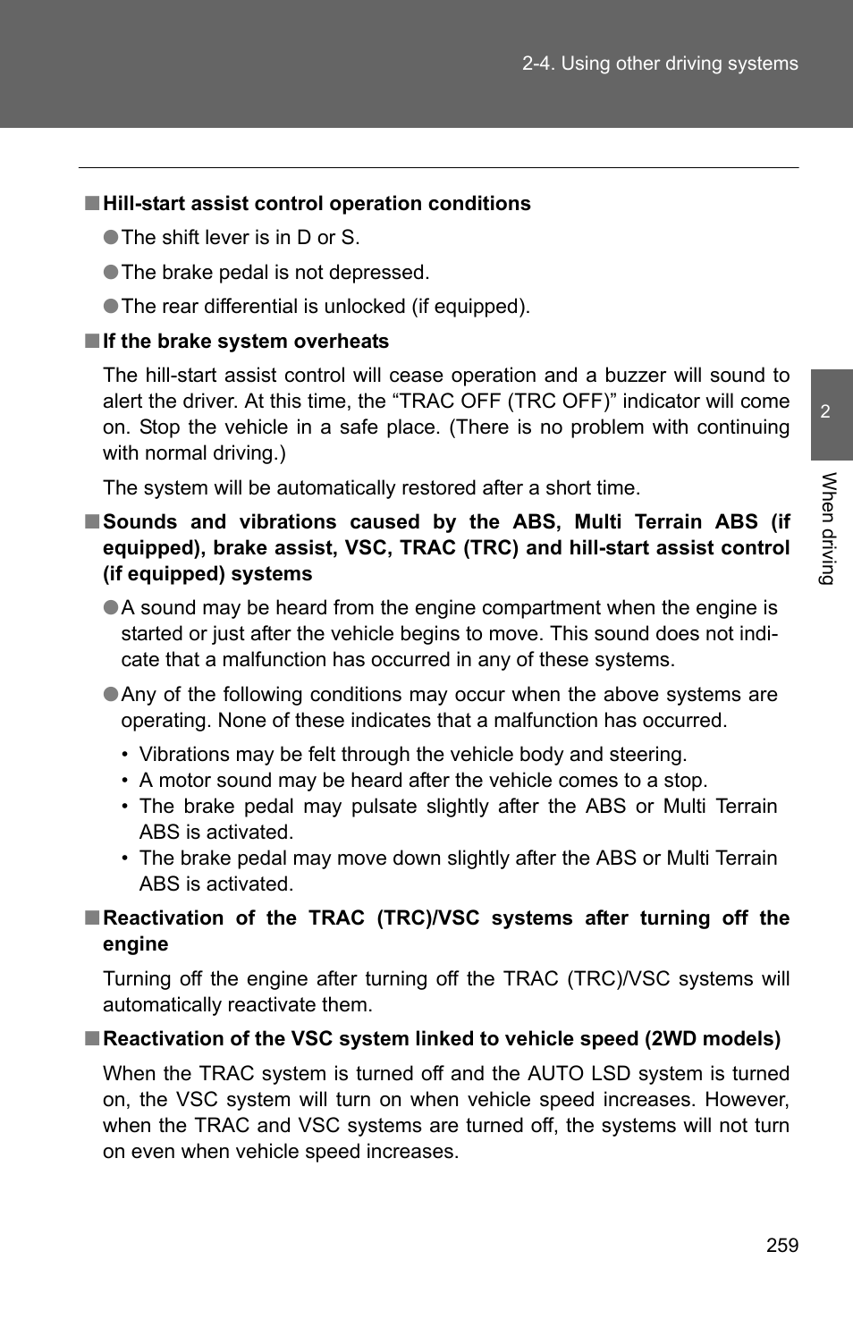 TOYOTA 2011 4Runner User Manual | Page 283 / 697