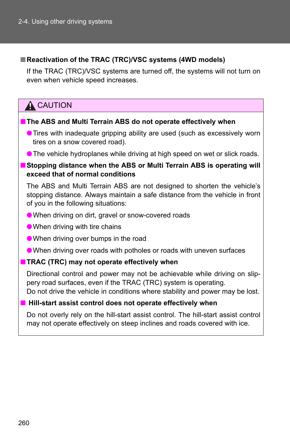 TOYOTA 2011 4Runner User Manual | Page 284 / 697