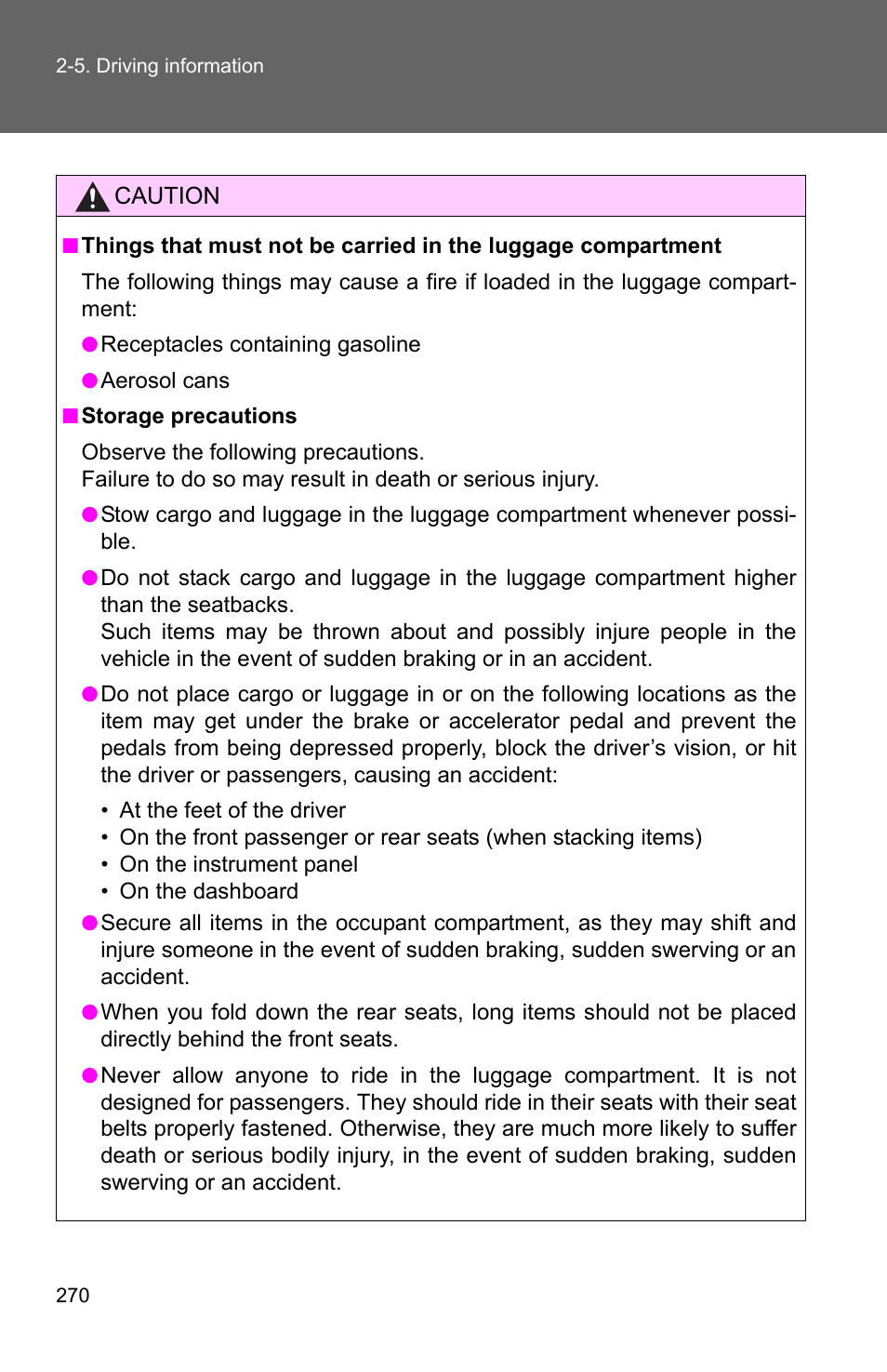 TOYOTA 2011 4Runner User Manual | Page 294 / 697