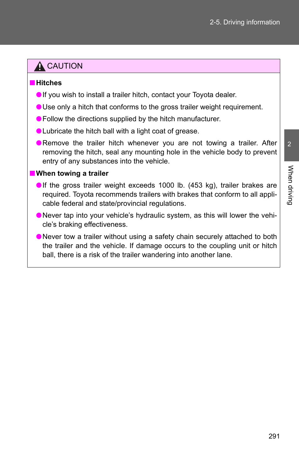 TOYOTA 2011 4Runner User Manual | Page 315 / 697