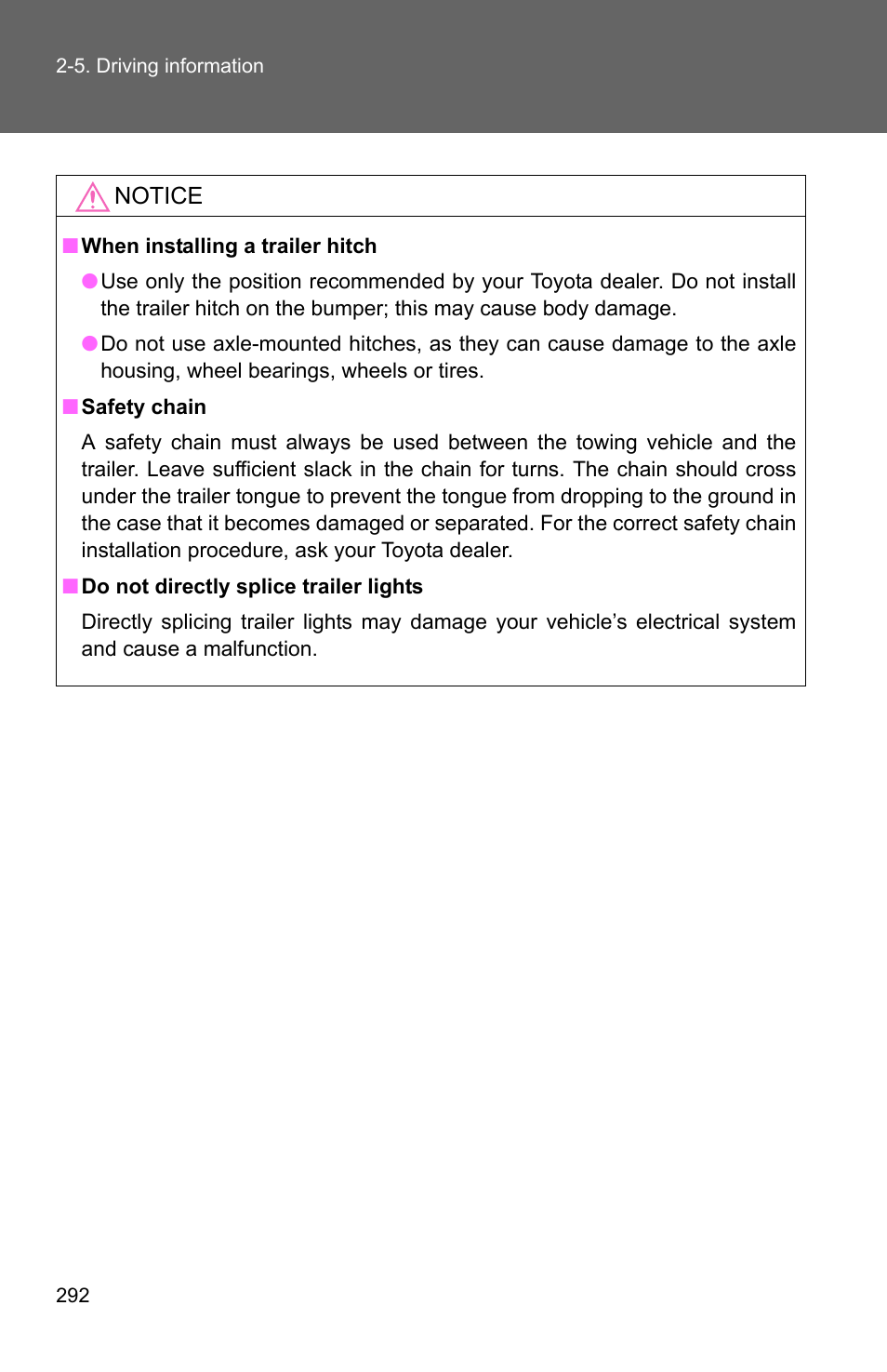 TOYOTA 2011 4Runner User Manual | Page 316 / 697