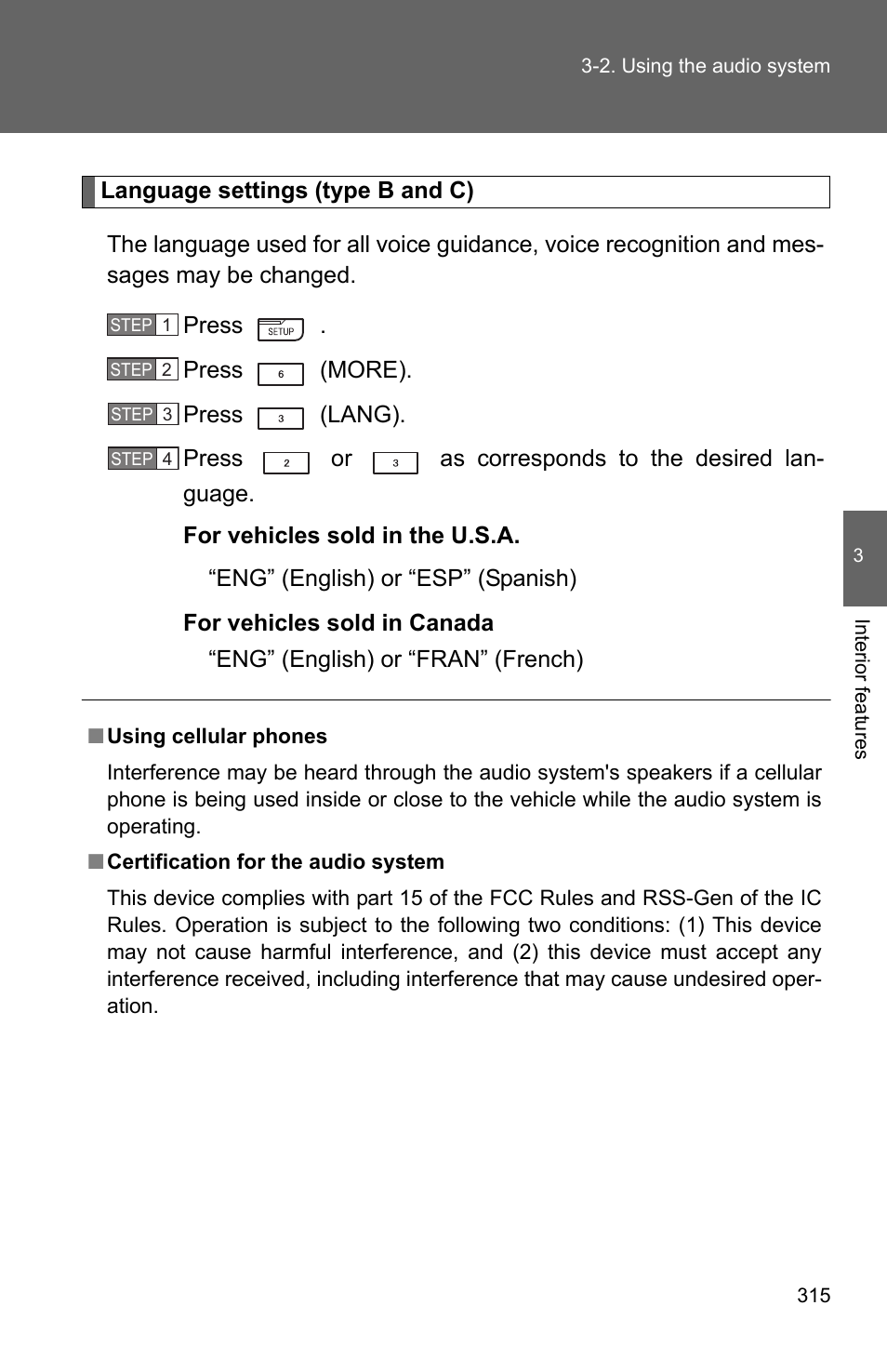 TOYOTA 2011 4Runner User Manual | Page 337 / 697