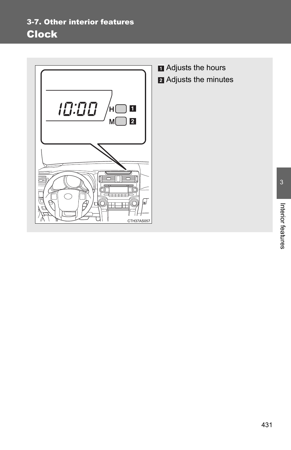 Clock | TOYOTA 2011 4Runner User Manual | Page 453 / 697