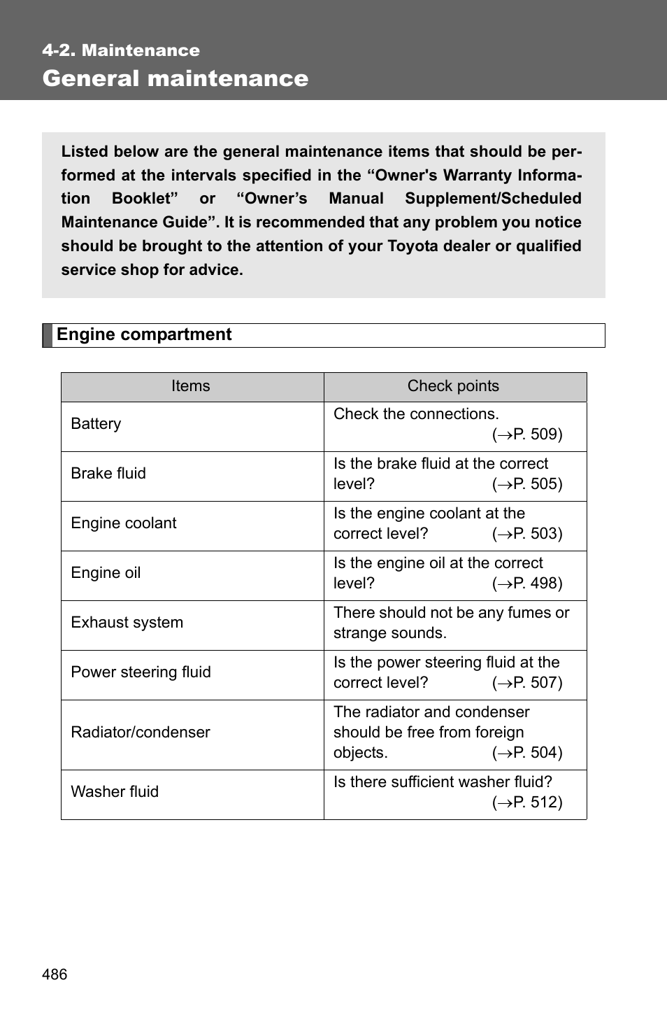 General maintenance | TOYOTA 2011 4Runner User Manual | Page 507 / 697