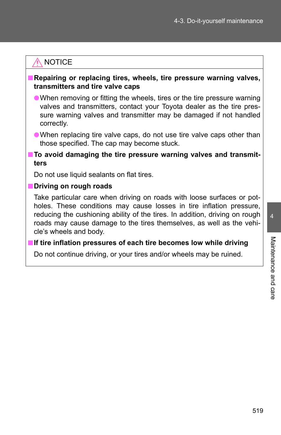 TOYOTA 2011 4Runner User Manual | Page 540 / 697