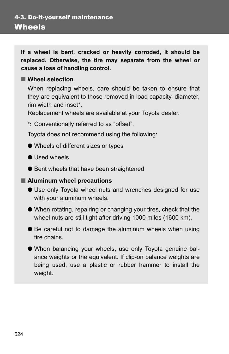 Wheels | TOYOTA 2011 4Runner User Manual | Page 545 / 697