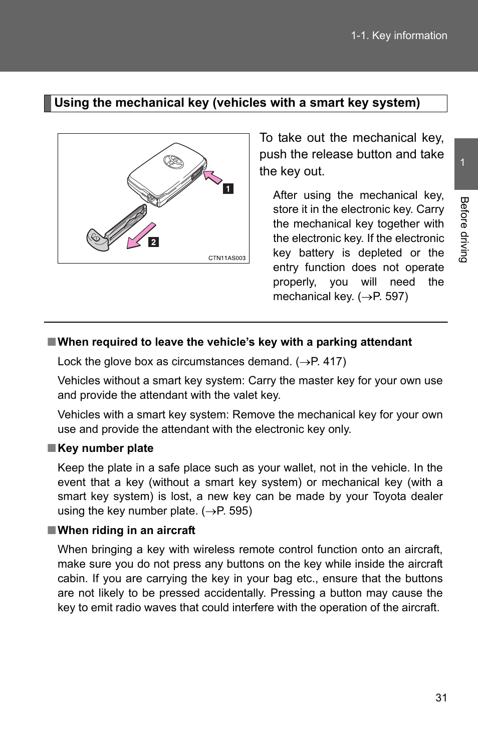 TOYOTA 2011 4Runner User Manual | Page 56 / 697