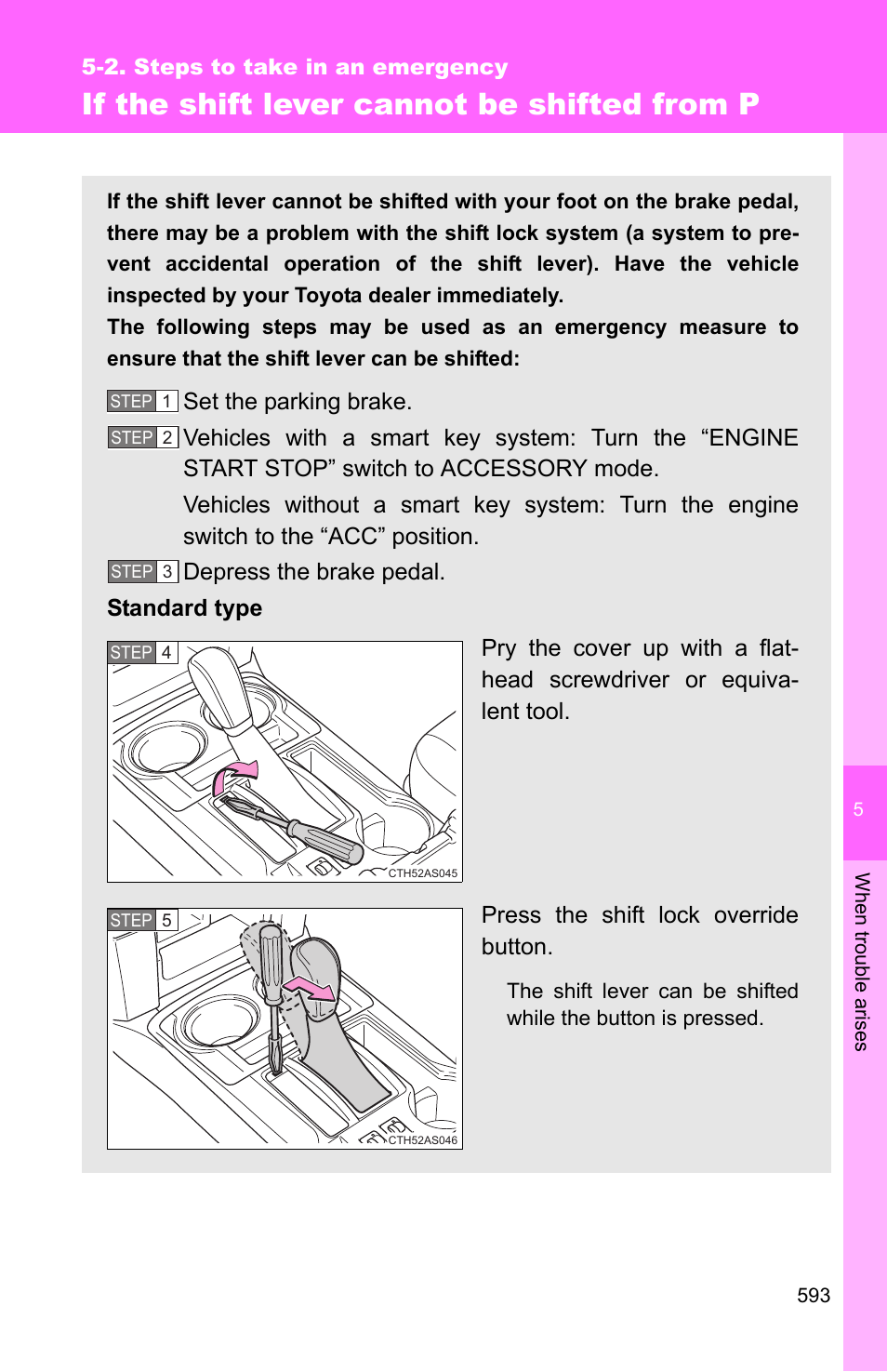 If the shift lever cannot be shifted from p | TOYOTA 2011 4Runner User Manual | Page 613 / 697
