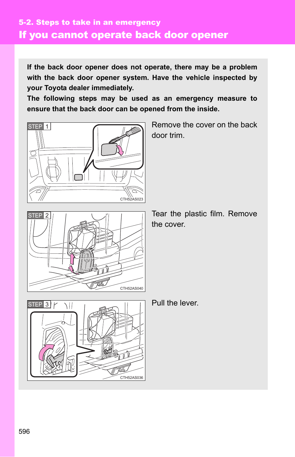 If you cannot operate back door opener | TOYOTA 2011 4Runner User Manual | Page 616 / 697