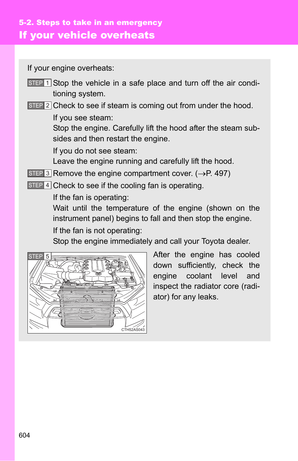 If your vehicle overheats | TOYOTA 2011 4Runner User Manual | Page 624 / 697