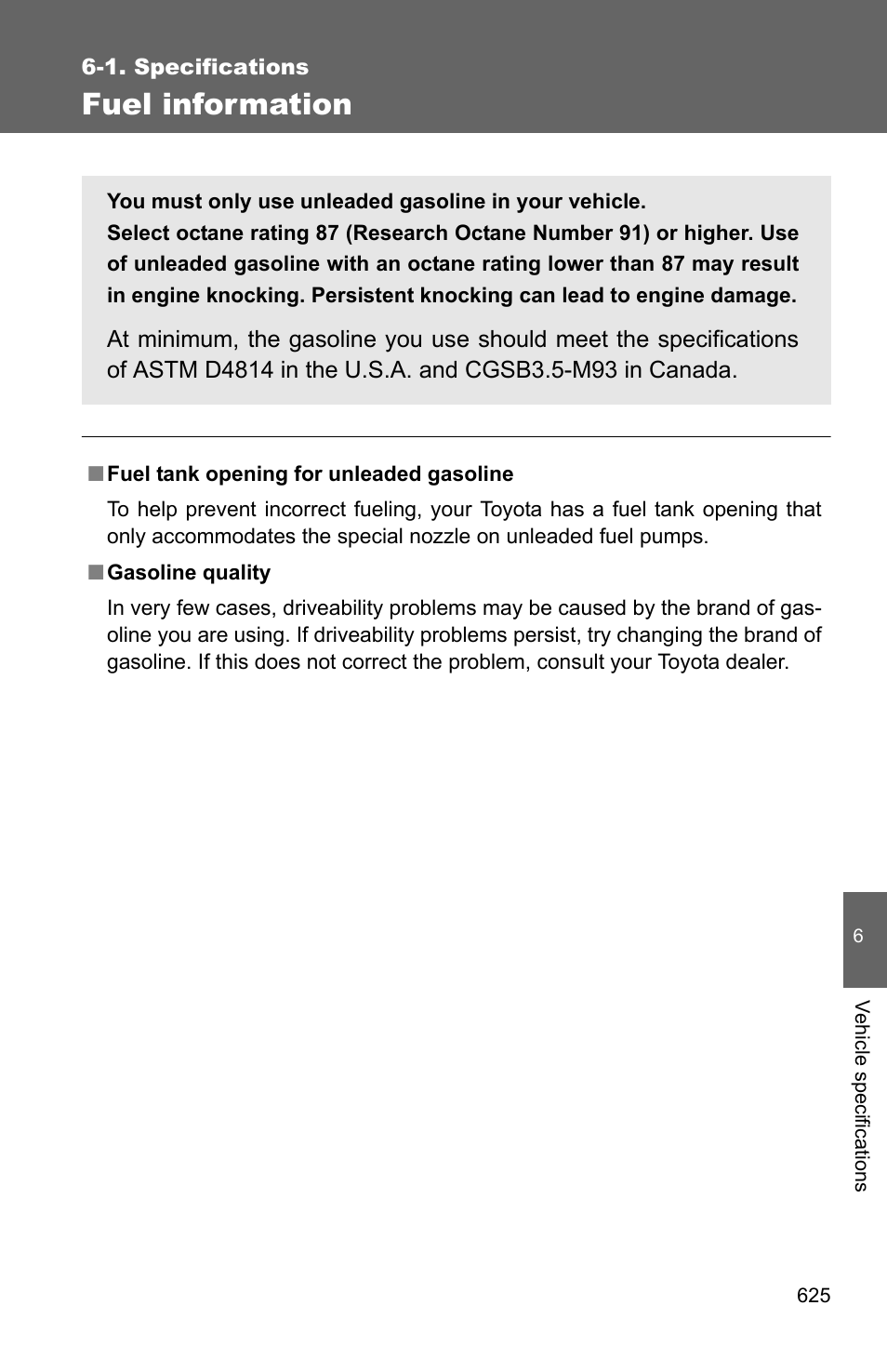 Fuel information | TOYOTA 2011 4Runner User Manual | Page 644 / 697