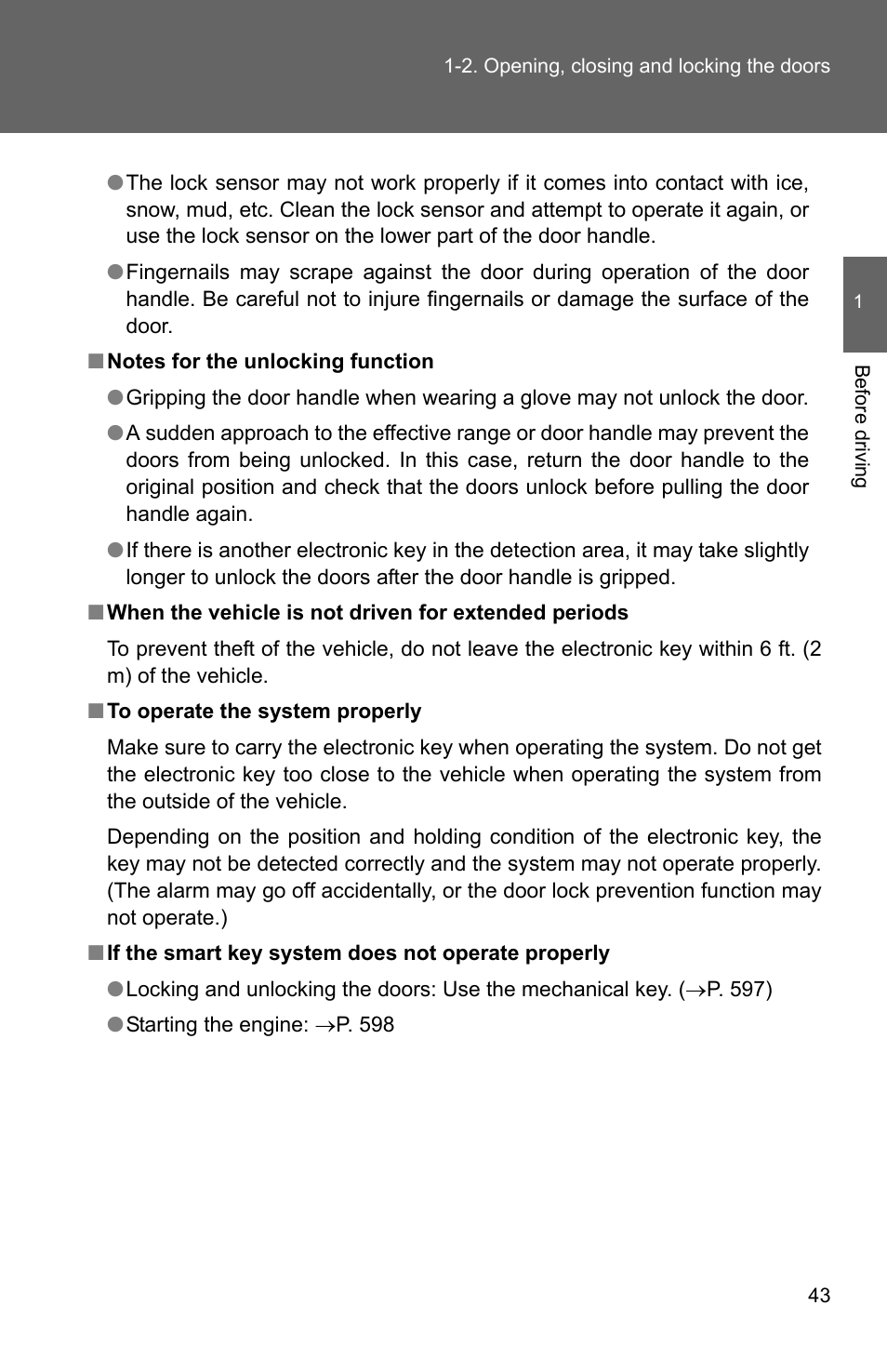 TOYOTA 2011 4Runner User Manual | Page 68 / 697