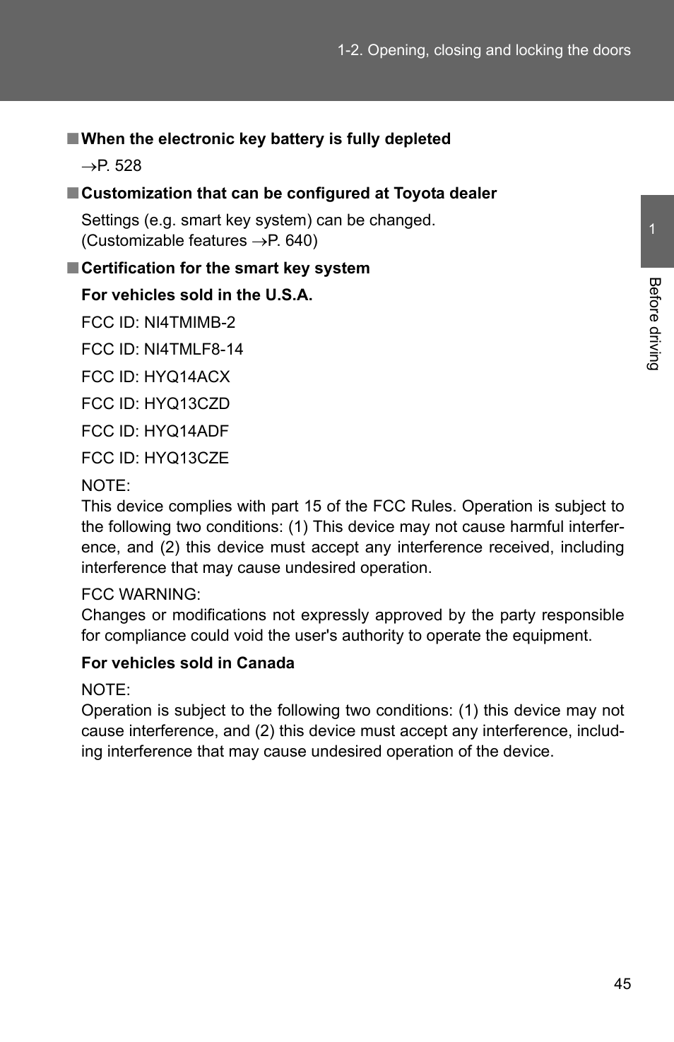 TOYOTA 2011 4Runner User Manual | Page 70 / 697