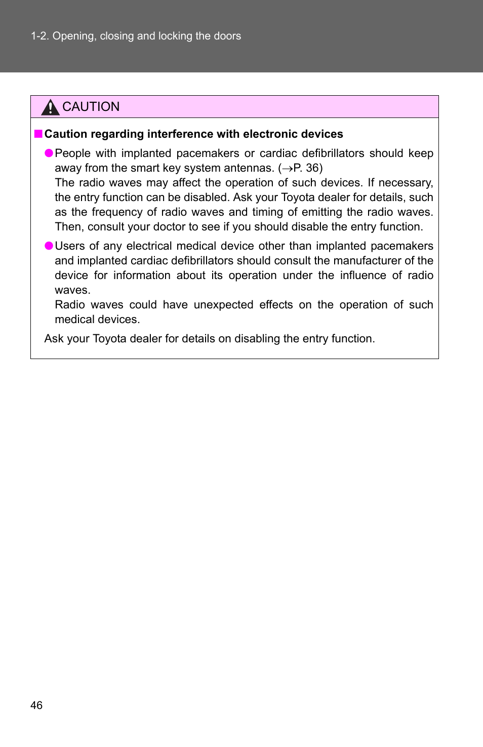 TOYOTA 2011 4Runner User Manual | Page 71 / 697