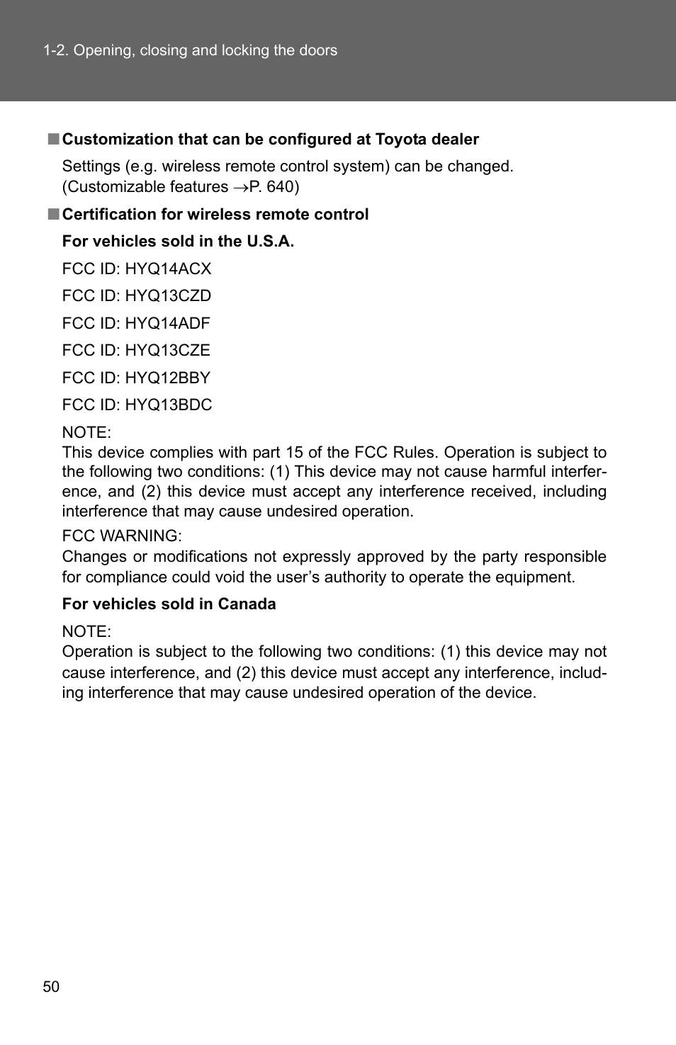 TOYOTA 2011 4Runner User Manual | Page 75 / 697