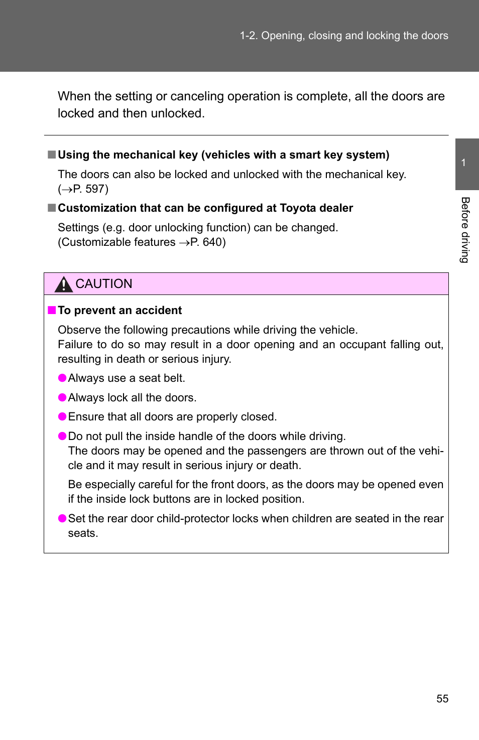 TOYOTA 2011 4Runner User Manual | Page 80 / 697