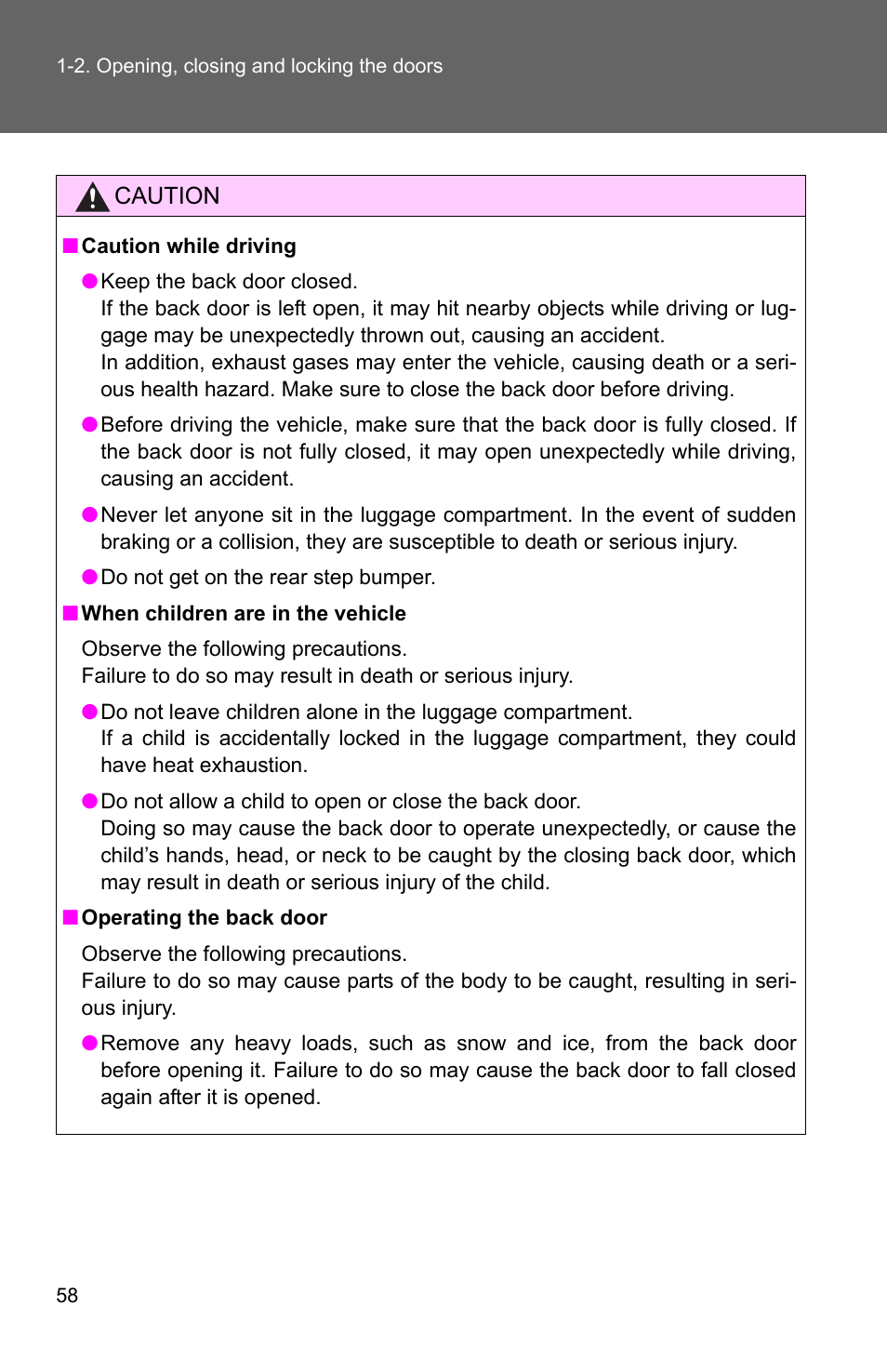 TOYOTA 2011 4Runner User Manual | Page 83 / 697