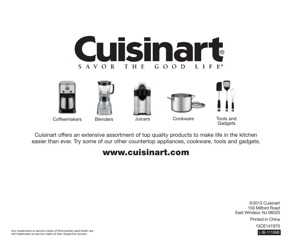 Cuisinart Compact 2-Slice Toaster CPT-122 User Manual | Page 8 / 9