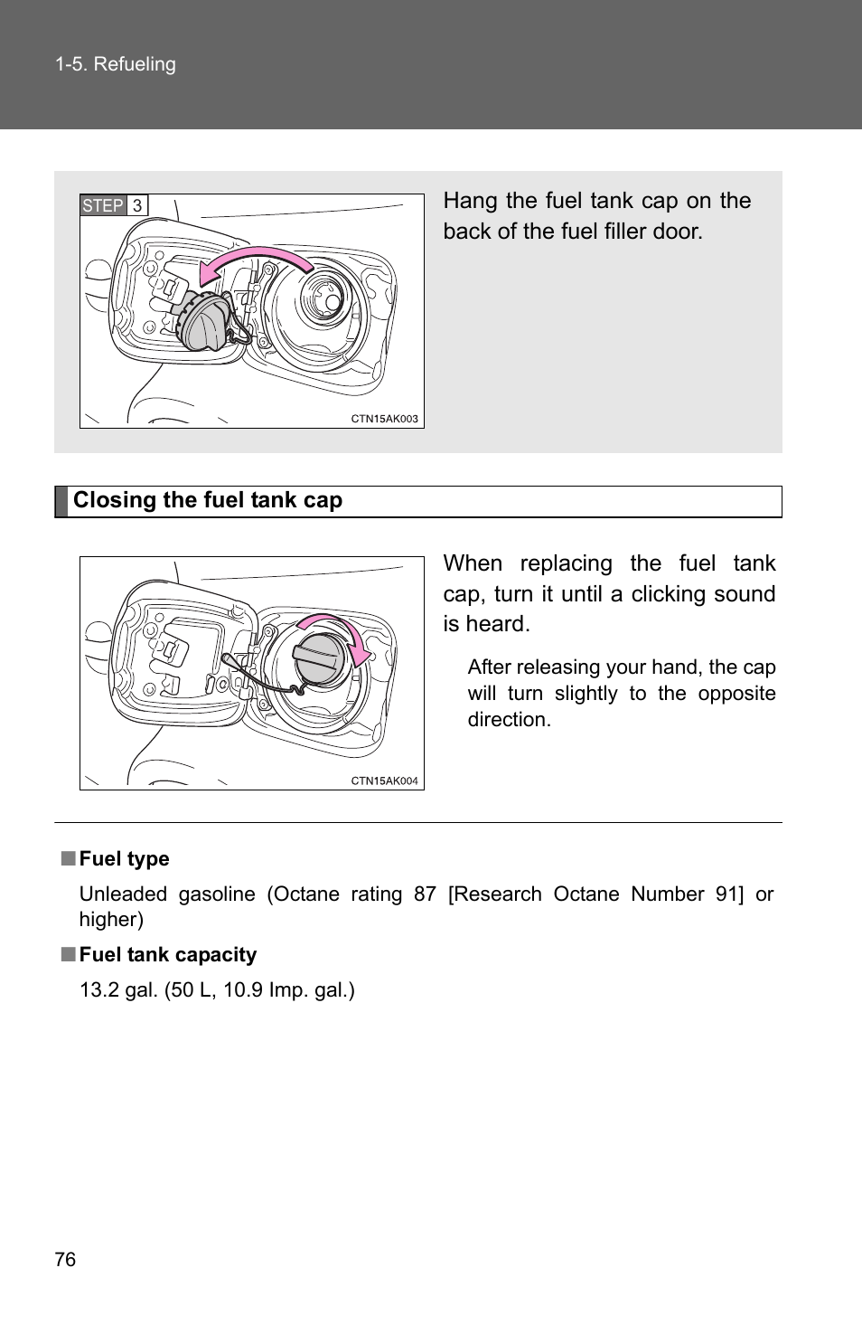 TOYOTA 2011 Corolla User Manual | Page 100 / 524