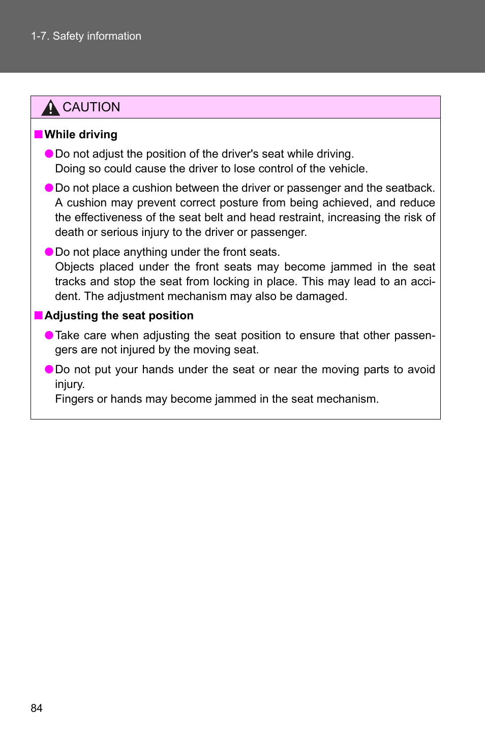 TOYOTA 2011 Corolla User Manual | Page 108 / 524