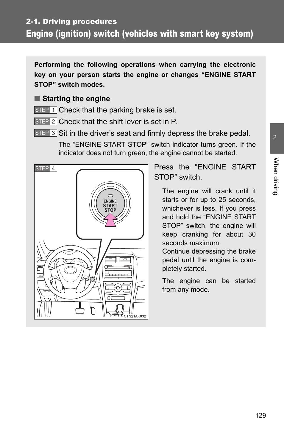 P. 129 | TOYOTA 2011 Corolla User Manual | Page 152 / 524