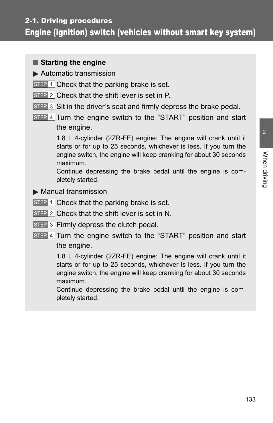 TOYOTA 2011 Corolla User Manual | Page 156 / 524