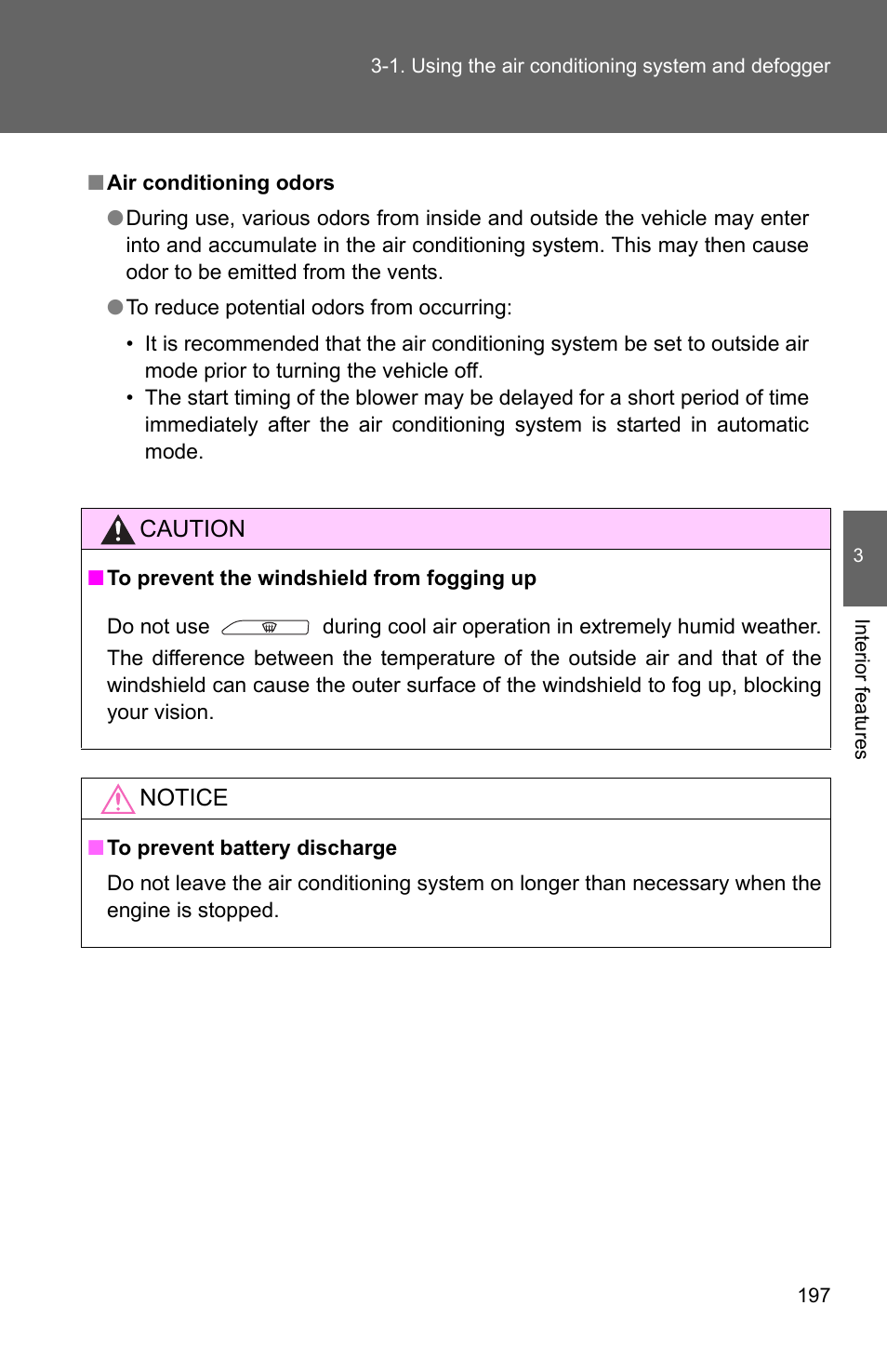 TOYOTA 2011 Corolla User Manual | Page 198 / 524