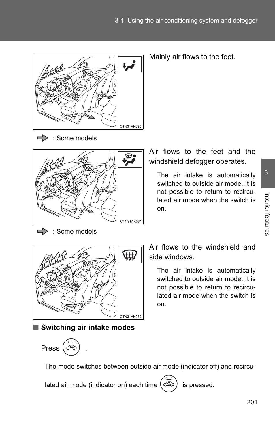 TOYOTA 2011 Corolla User Manual | Page 202 / 524