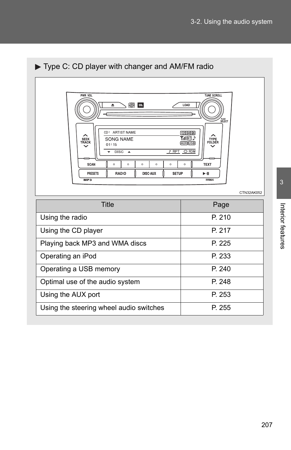 TOYOTA 2011 Corolla User Manual | Page 208 / 524