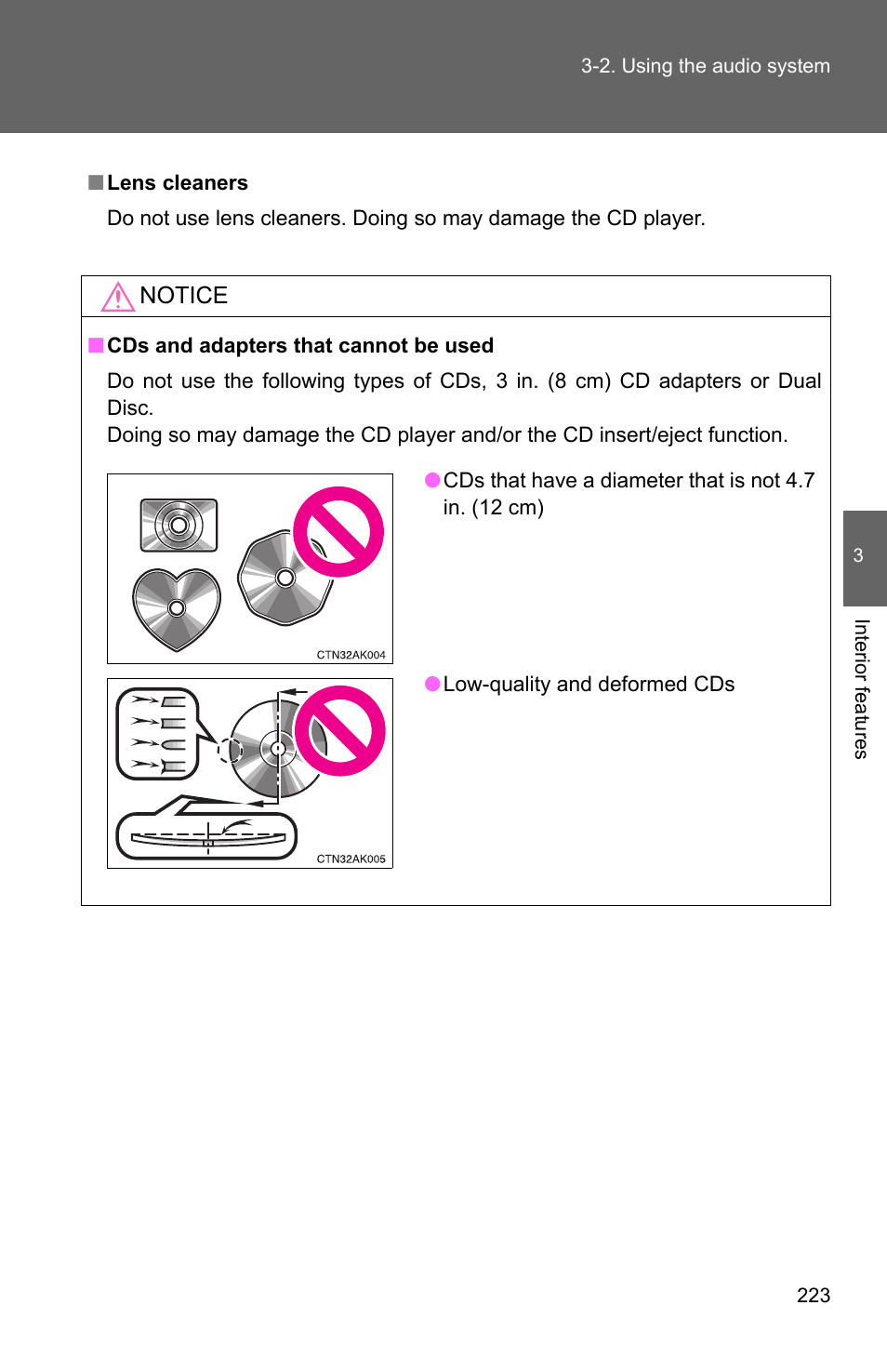 TOYOTA 2011 Corolla User Manual | Page 224 / 524